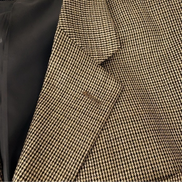 VINTAGE Club Room by Charter Club Houndstooth Wool Sport Coat Size 46L - Picture 3 of 11